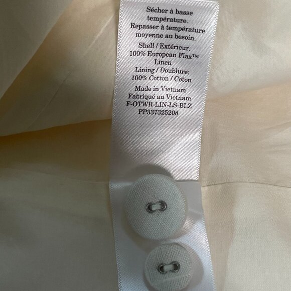 NEW Everlane The Oversized Linen Blazer Womens 16 Bone *Small Stain - Picture 13 of 13